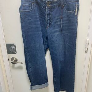 Kut from the Kloth, 18W,High Rise Wide Leg,Blue Denim Jeans, NWT, Lucy,11” flare